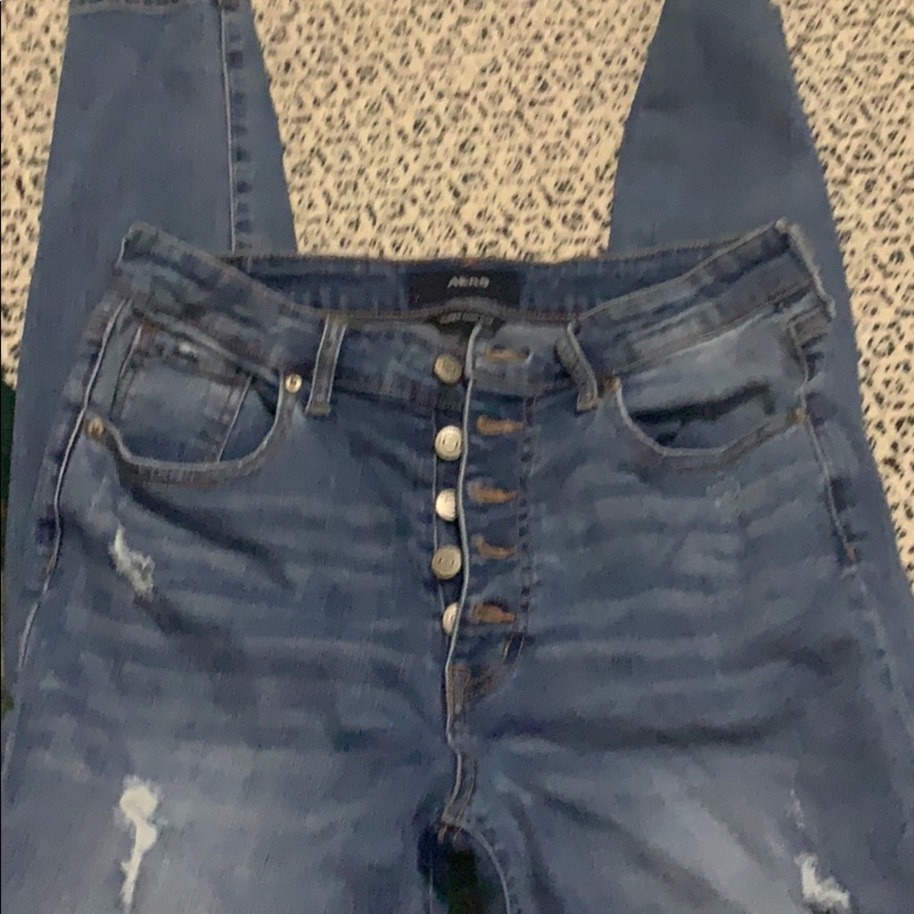 Aeropostale high waist jeans button up
